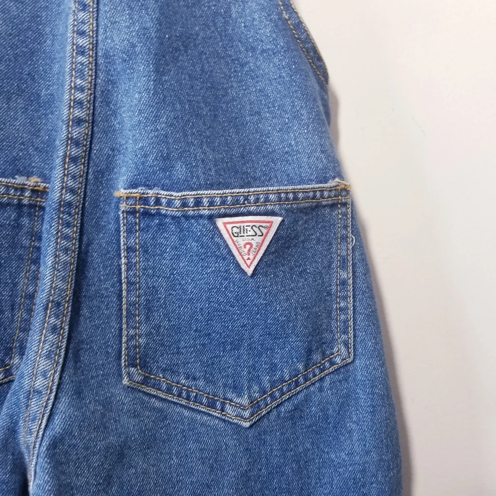 Vintage 90's GUESS Overalls Youth Size 5 - Picture 4 of 5